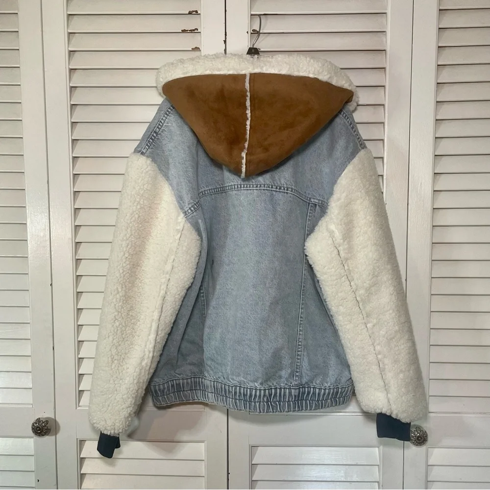NEW! Free People Cozy Track Denim Jacket 🤍 - Picture 6 of 6